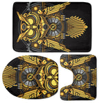 Steampunk Owl Print 3 Piece Bath Mat Set