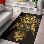 Steampunk Owl Print Area Rug