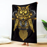 Steampunk Owl Print Blanket