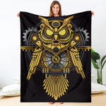 Steampunk Owl Print Blanket