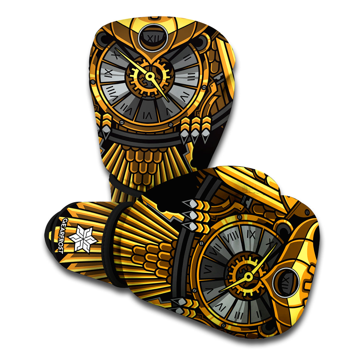 Steampunk Owl Print Boxing Gloves