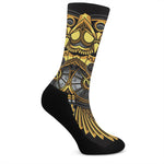 Steampunk Owl Print Crew Socks
