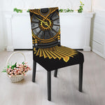 Steampunk Owl Print Dining Chair Slipcover