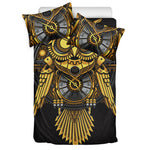 Steampunk Owl Print Duvet Cover Bedding Set