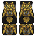 Steampunk Owl Print Front and Back Car Floor Mats