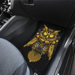 Steampunk Owl Print Front and Back Car Floor Mats