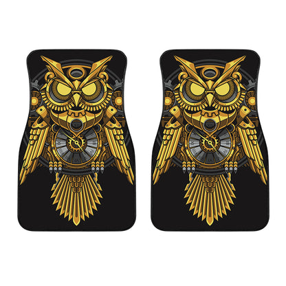 Steampunk Owl Print Front Car Floor Mats
