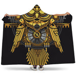 Steampunk Owl Print Hooded Blanket