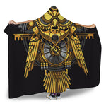 Steampunk Owl Print Hooded Blanket