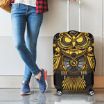 Steampunk Owl Print Luggage Cover