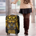 Steampunk Owl Print Luggage Cover