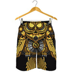 Steampunk Owl Print Men's Shorts