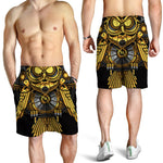 Steampunk Owl Print Men's Shorts