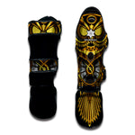 Steampunk Owl Print Muay Thai Shin Guard