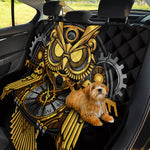 Steampunk Owl Print Pet Car Back Seat Cover
