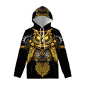 Steampunk Owl Print Pullover Hoodie