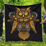 Steampunk Owl Print Quilt