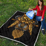 Steampunk Owl Print Quilt