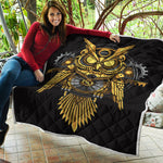 Steampunk Owl Print Quilt