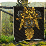 Steampunk Owl Print Quilt