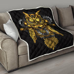 Steampunk Owl Print Quilt