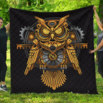 Steampunk Owl Print Quilt