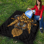 Steampunk Owl Print Quilt