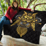 Steampunk Owl Print Quilt
