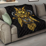Steampunk Owl Print Quilt