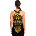 Steampunk Owl Print Women's Racerback Tank Top