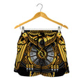 Steampunk Owl Print Women's Shorts