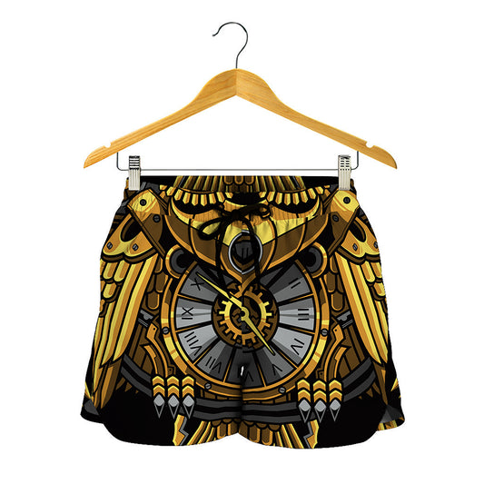 Steampunk Owl Print Women's Shorts