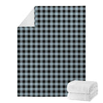 Steel Blue And Black Buffalo Check Print Blanket