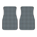 Steel Blue And Black Buffalo Check Print Front Car Floor Mats