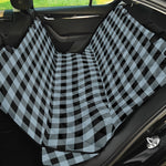 Steel Blue And Black Buffalo Check Print Pet Car Back Seat Cover