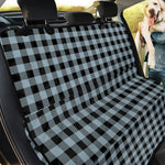 Steel Blue And Black Buffalo Check Print Pet Car Back Seat Cover