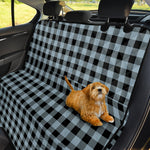 Steel Blue And Black Buffalo Check Print Pet Car Back Seat Cover