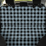 Steel Blue And Black Buffalo Check Print Pet Car Back Seat Cover