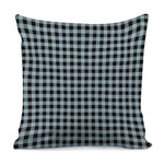 Steel Blue And Black Buffalo Check Print Pillow Cover