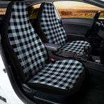 Steel Blue And Black Buffalo Check Print Universal Fit Car Seat Covers