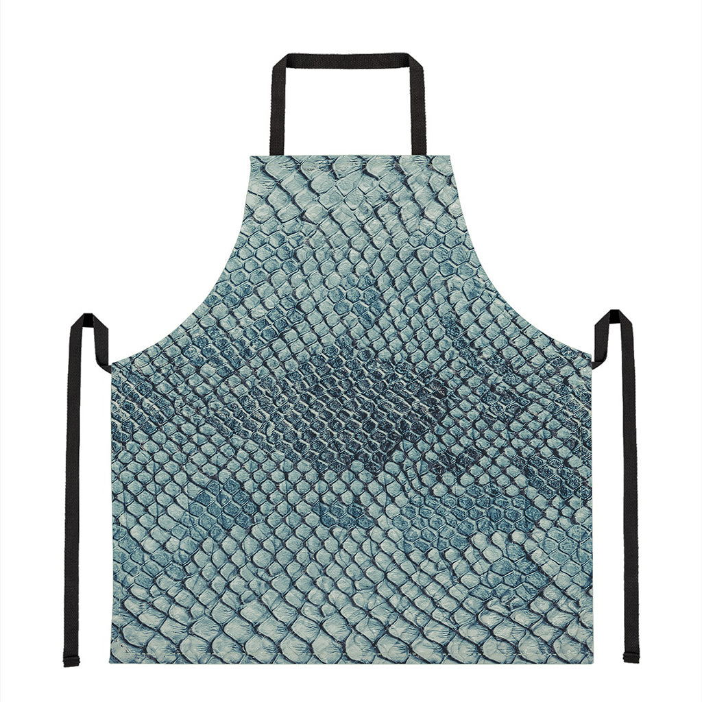 Steel Blue Snakeskin Print Apron