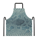 Steel Blue Snakeskin Print Apron