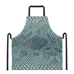 Steel Blue Snakeskin Print Apron