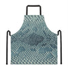 Steel Blue Snakeskin Print Apron