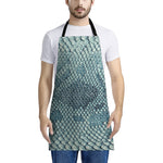 Steel Blue Snakeskin Print Apron