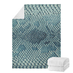 Steel Blue Snakeskin Print Blanket