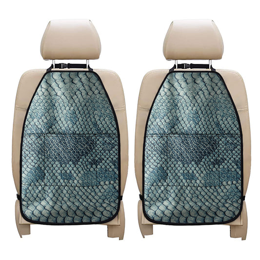Steel Blue Snakeskin Print Car Seat Organizers