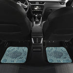 Steel Blue Snakeskin Print Front and Back Car Floor Mats