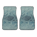 Steel Blue Snakeskin Print Front Car Floor Mats