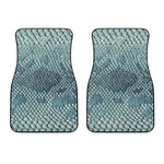 Steel Blue Snakeskin Print Front Car Floor Mats